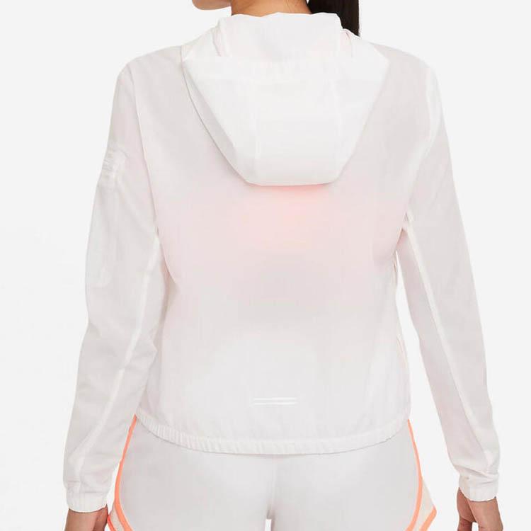 Nike Casual Sport Windbreaker Jacket With Hood Women Jackets White CZ9541-100