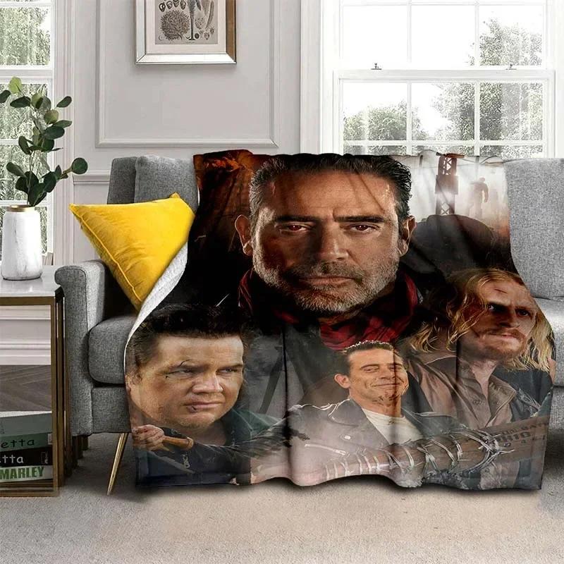 Daryl Dixon Walking Dead Flannel Throw Blanket Soft Warm Blanket for Home Sofa Office Travel Camping Birthday Gift