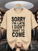 Unisex T-shirt Summer Men'S Fashion Pattern Short Sleeve Letter Pattern Print T-Shirt