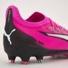 Puma Ultra Ultimate FG AG Fenomenalny Zestaw Unisex Trampki Białe Czarne Trująco-Różowe 107744-01