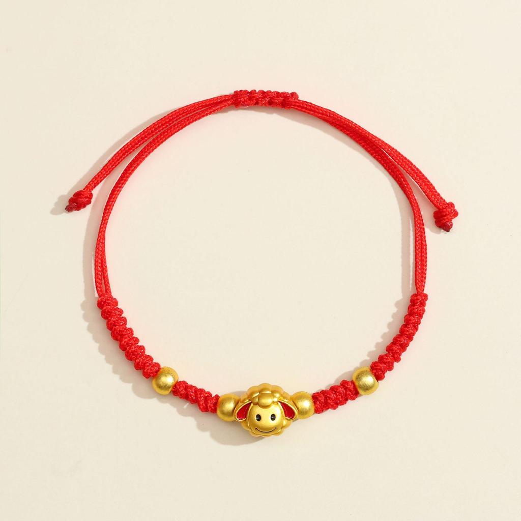 2026 Anul Zodiacal al Calului Brățară Roșie: Sfoară împletită handmade Ben Ming Nian pentru noroc