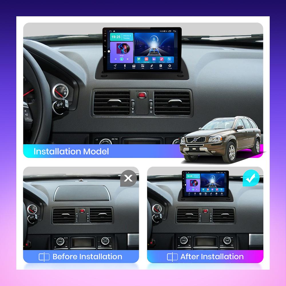 2 DIN Android Carplay Car Radio For Volvo XC90 2004-2014 Multimedia Player Head Unit Stereo GPS Navigation BT WIFI 2+32GB