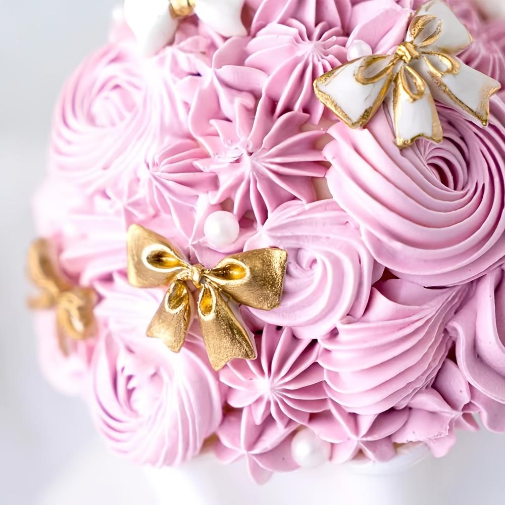 Spritztülle aus Edelstahl Nr. 333 – drehbare Blumentülle mit 6 Zinken zum Dekorieren von Kuchen, DIY-Backwerkzeug, silberfarben