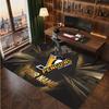 Pittsburgh Penguins Personalized Crystal Velvet Carpet, Customized Name Text Soft Anti‑Slip Rug for Living Room Bedroom