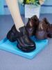 Soft Leather Single Shoes Women's 2025 Spring and Autumn New Small Height Increase Casual Leather Shoes Muffin Le Comfortable Thick-soled Deep-m