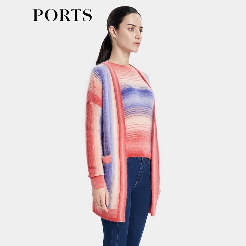 PORTS Women's Gradient Stripe Knit Cardigan