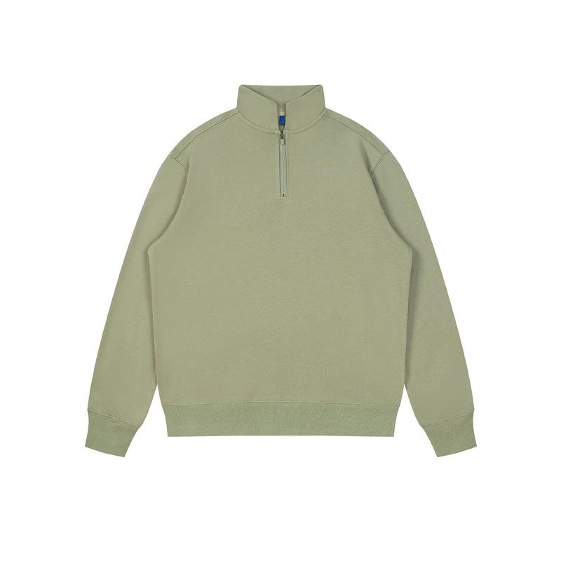 Худи с воротником-стойкой на молнии, 350 г, для активного отдыха - Однотонное, Высококачественное, Весенне-осеннее M