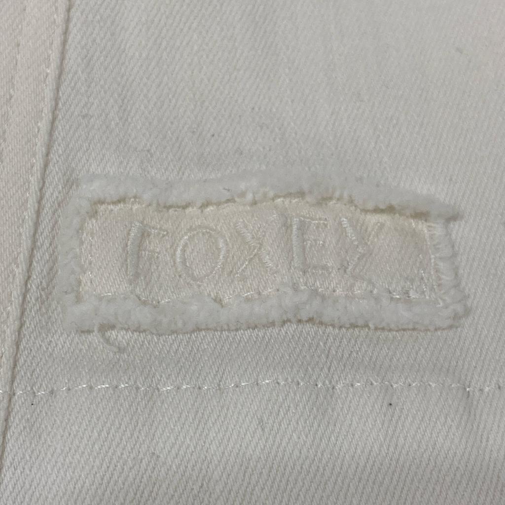 FOXEY White 39699 Fringe Denim Skirt Skirt 38 whiteUsed