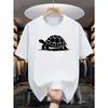 European Size 12 29 Little Turtle Unisex's Summer Short-sleeved T-shirts, Fashionable and Trendy Printed Unisex's Bottoming Shirts,male Teenagers' Spr
