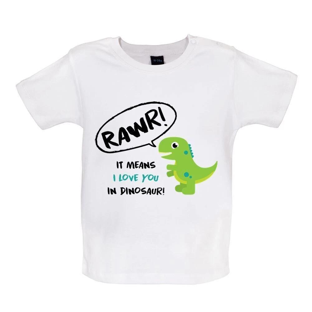 

Rawr, It Means I Love You IN Dinosaur - Kids Baby Kids Boys Girls Unisex T-Shirt / Bodysuit - Cute 110