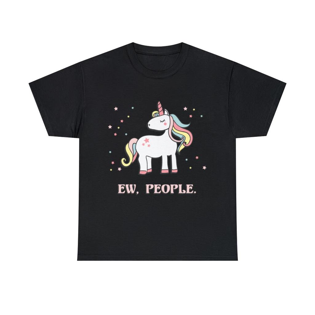 Ew People Unicorn Graphic Tee Shirt, S-5XL