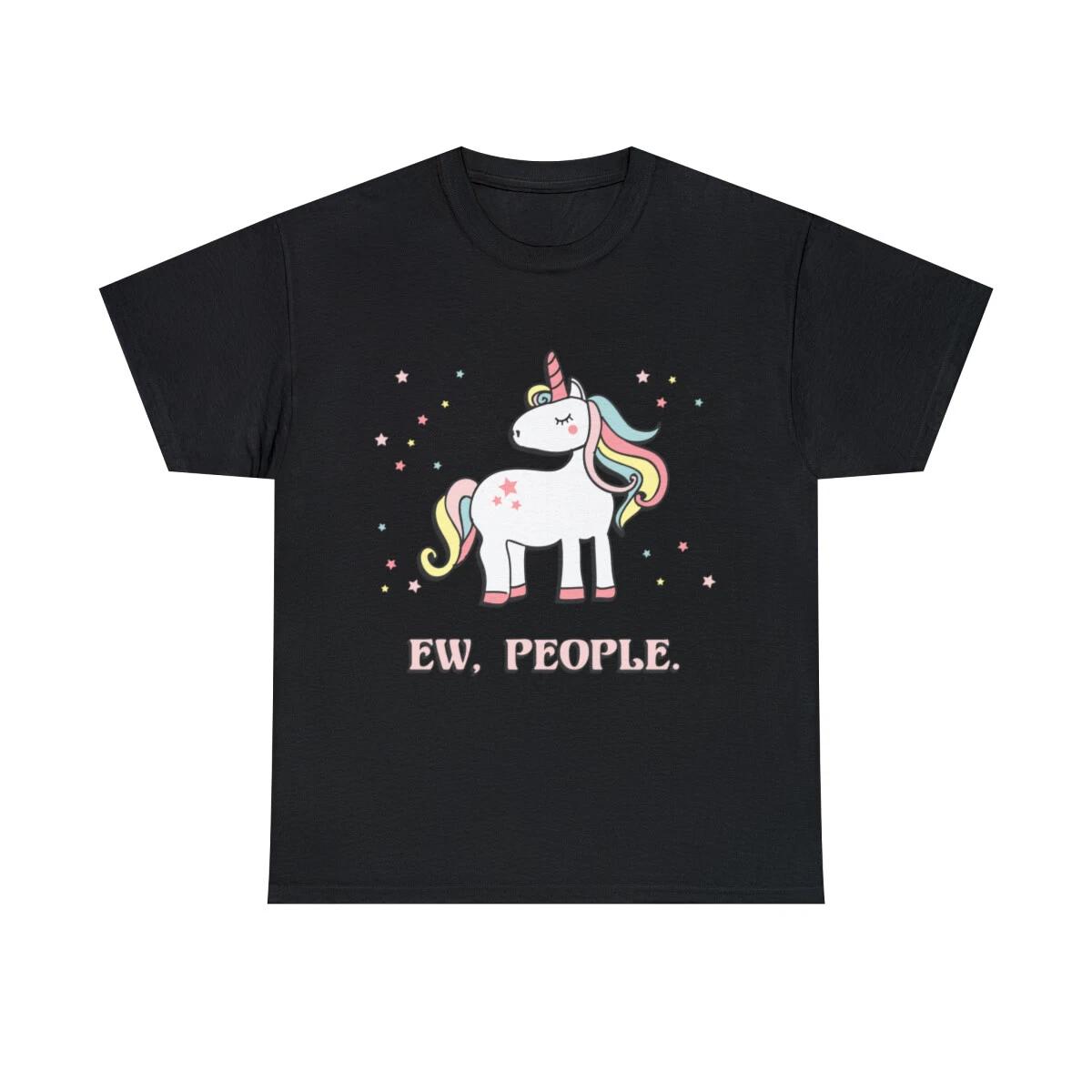 Ew People Unicorn Graphic Tee Shirt, S-5XL 3XL