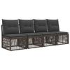 Garden Sofa Set 8 pcs Grey and Dark Grey Poly Rattan
