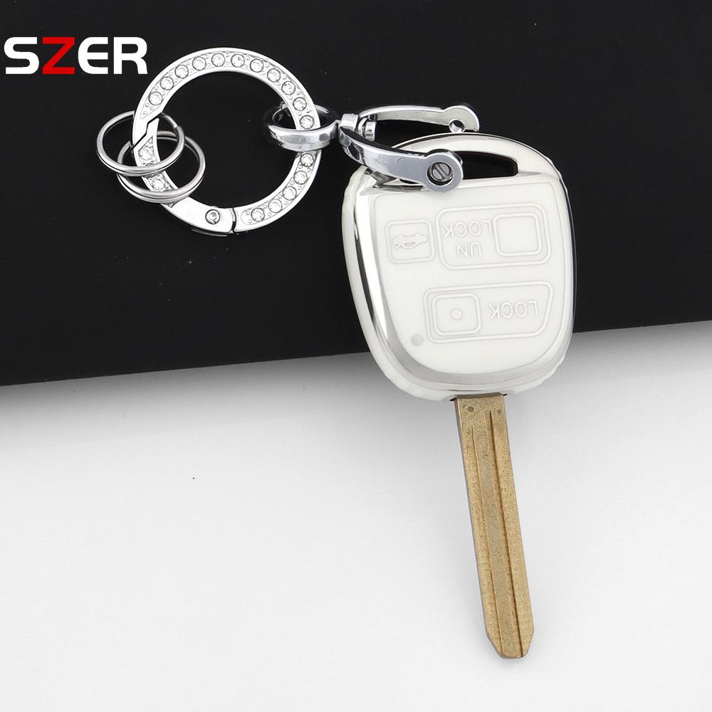 New For Toyota Fj Cruiser Land Yaris Echo For Lexus Es Gs Ls Is Rx Sc Lx Rx400H Keychain Tpu Car Key Case Protect Cover
