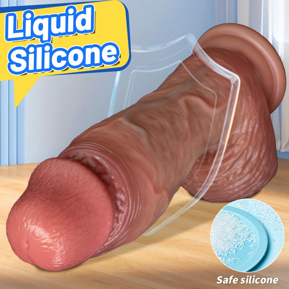 Realistic Dildo Sex Toy for Women Lifelike Skin Dildos with Body-Safe Silicone Suction Cup G-Spot Anal Strap-On Play Adult Sex Toys Penis for Couples