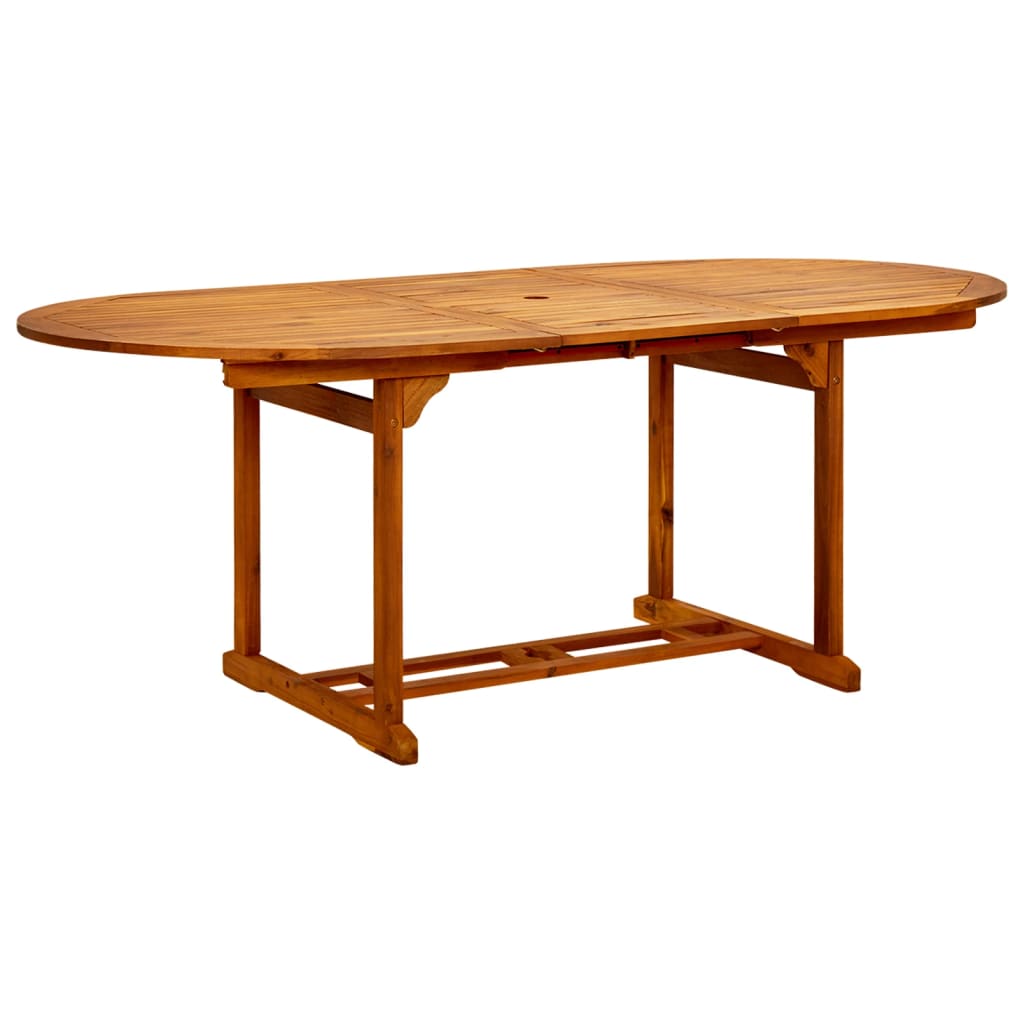 vidaXL Gartentisch (150-200)x100x75 cm Massivholz Akazie