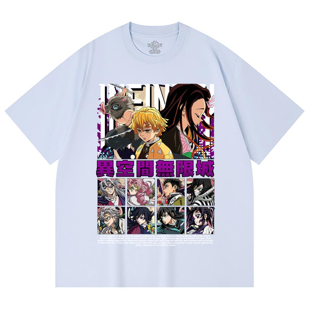230 Gsm 100% Cotton Demon Slayer V51 Print Unisex Heavy Cotton T Shirt