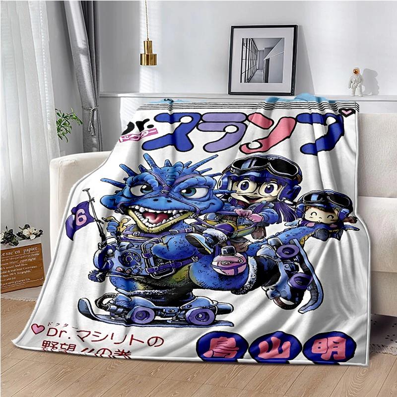 DR-Slump-Arale Cartoon Throws Blanket Kids Super Soft Cute Blankt for Travel Couch Sofa Picnic Bed Flannel Blanket Birthday Gift