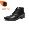 Fashion Pointed Toe Men Shoe New Male High Heels Ankle Boots Genuine Leather Men Casual Pointed Toe Shoes Side Zipper Men  Boots
