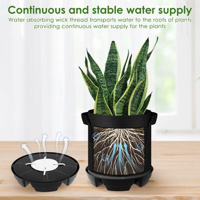4 Pezzi Base per Fioriera Capacità 2,8L Vaso Sottovaso Auto-irrigante con Fori a Rete Raccogli Acqua Piante Vassoio Raccogli Gocce Accessori da Giardino