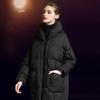 Women's Winter Europe Station Down Jacket Women's Long Over Knee Hooded Loose Thickened Long Slim Down Jacket Tide