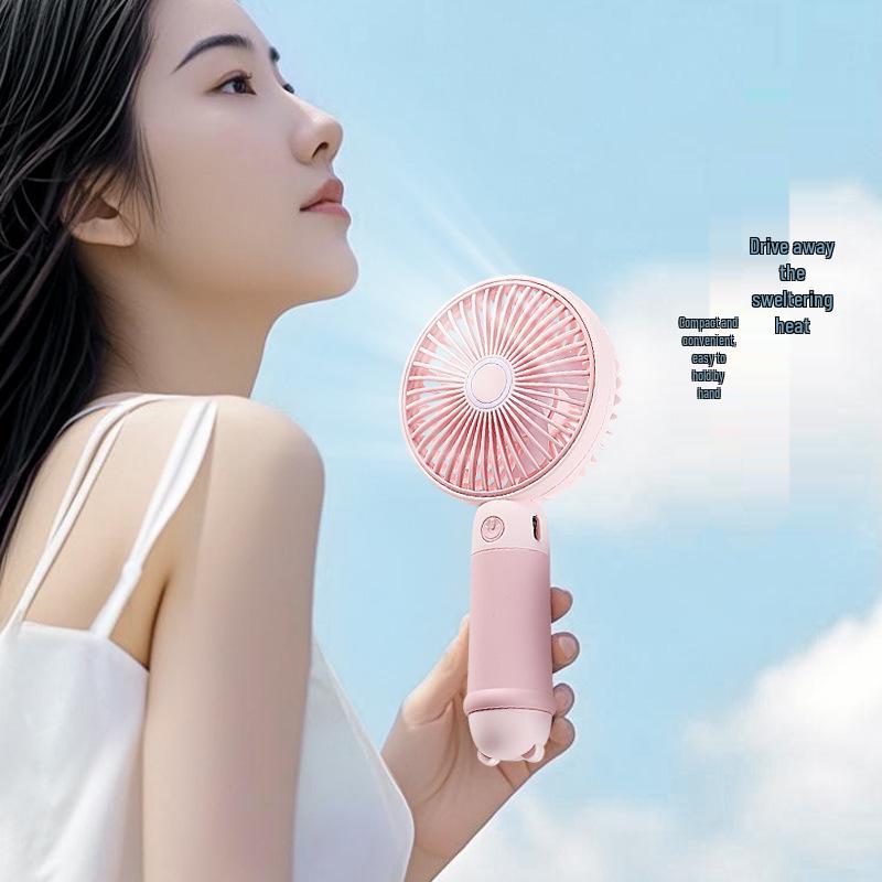Portable Mini USB Rechargeable Fan - High-Power, Fresh Design for Desktop & Handheld Use