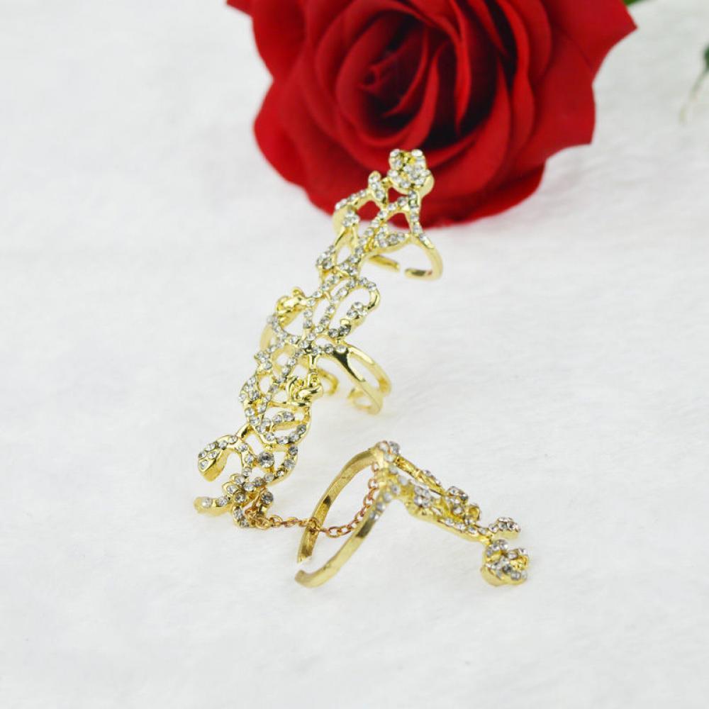 Multiple Finger Rings Jewelry Crystal Rings Knuckle Band