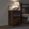 Nightstand with Drawers Reclaimed Wood Look 38 x 34 x 61 cm Particleboard