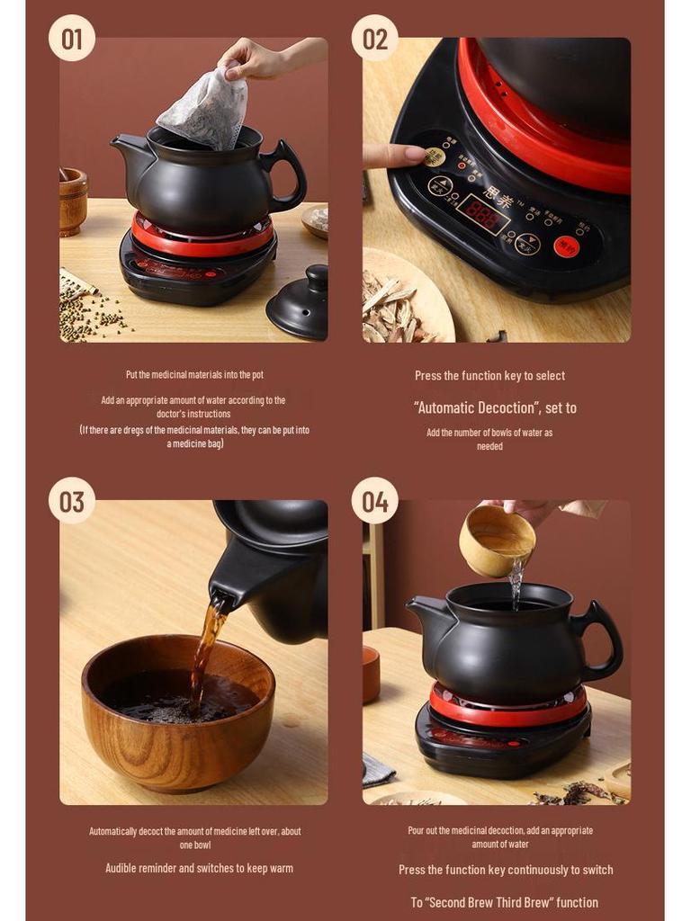 Tradiční hliněný kastrol - Odolný vysokým teplotám, Bezpečný pro otevřený oheň, Keramický hrnec na dušení a polévku pro domácí použití