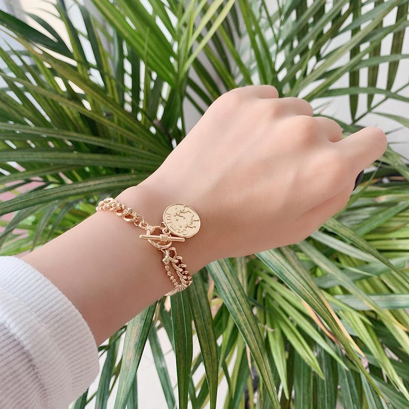 Love Round Brand Metal Bracelet Ins the Same Style, Fashionable Personalized Bracelet