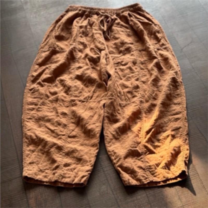 Johnature Dámské vintage kalhoty se širokými nohavicemi, jednobarevné, patchworkové, podzimní kalhoty, elastický pas, volné dlouhé kalhoty