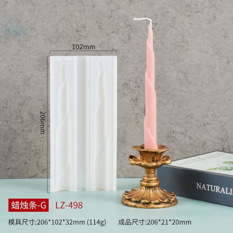 For Fun DIY Long Strip Church Candle Mould Irregular Shape Candle Silicone Mold Candlelight Dinner Handmade Candle Making Mold