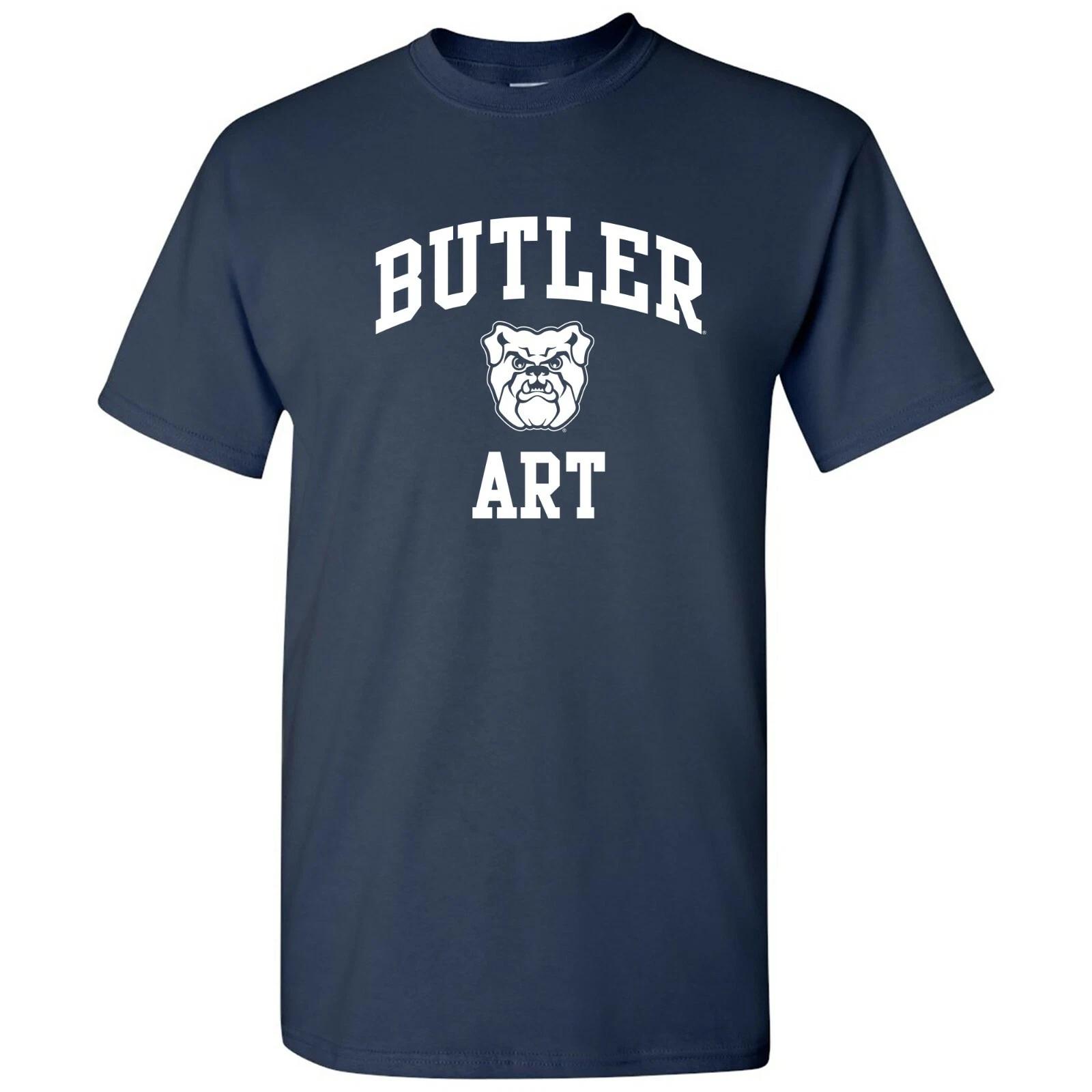 Butler Bulldogs Arch Logo Art Cotton Short Sleeve T-Shirt - Navy M