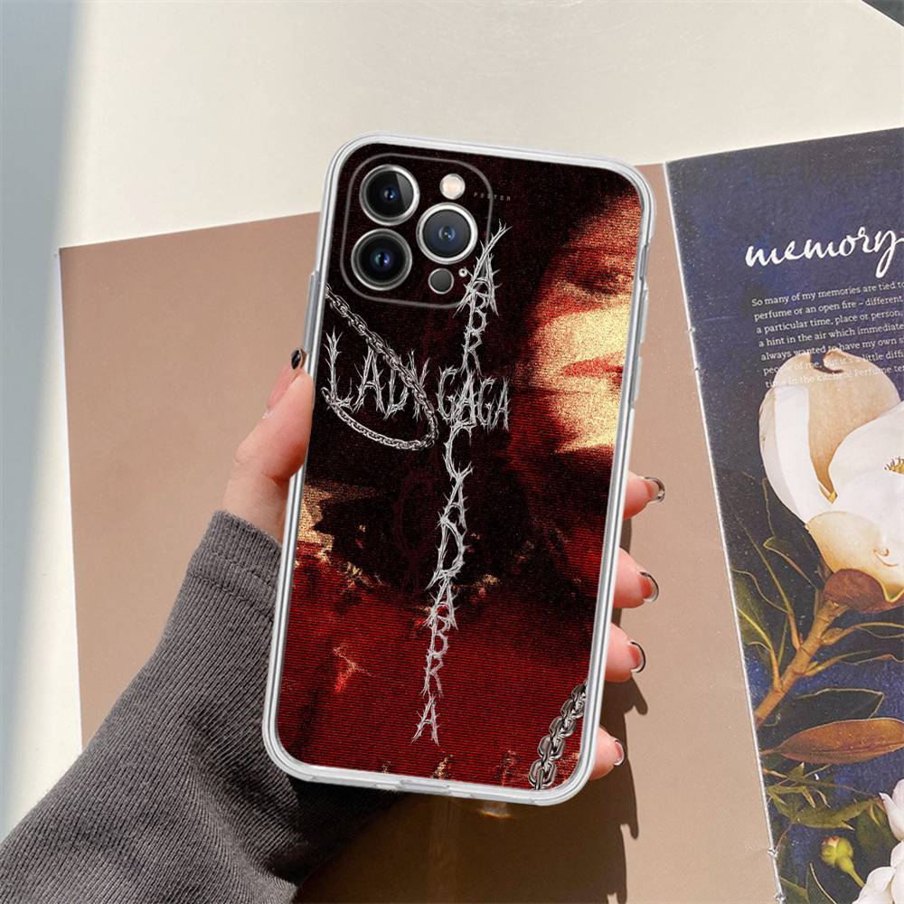 Lady Gaga Ablums For IPhone 11 12 13 14 15 16 17 Pro Max Plus Air Transparent Clear Shockproof Case