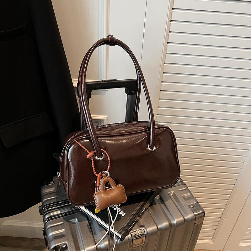 

Retro Shoulder Bag High-Quality Bowling Bag Square Bag Compact For Special Occasis Daily Use Travel