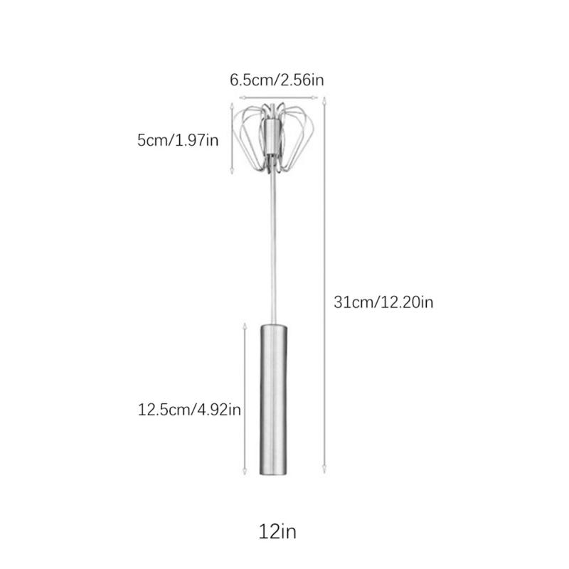 Kitchen Semi-Automatic Whisk Egg Beater Stainless Steel Manual Egg Beater and Cream Mixer Kitchen Mixer Egg Separator Tools