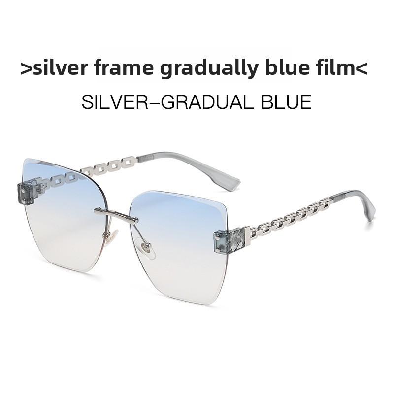 Fashion Square Frame Sunglasses With Uv400 Protection For Summer Outdoor Travel