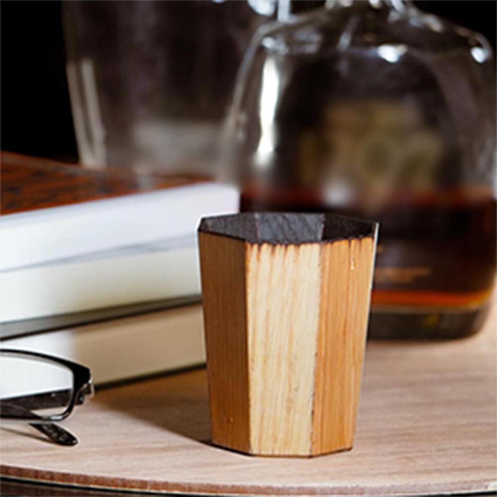 Wooden Charred Whiskey Cup Handmade Charred Drinking Vessel New Whiskey Grail Cup  for Bar