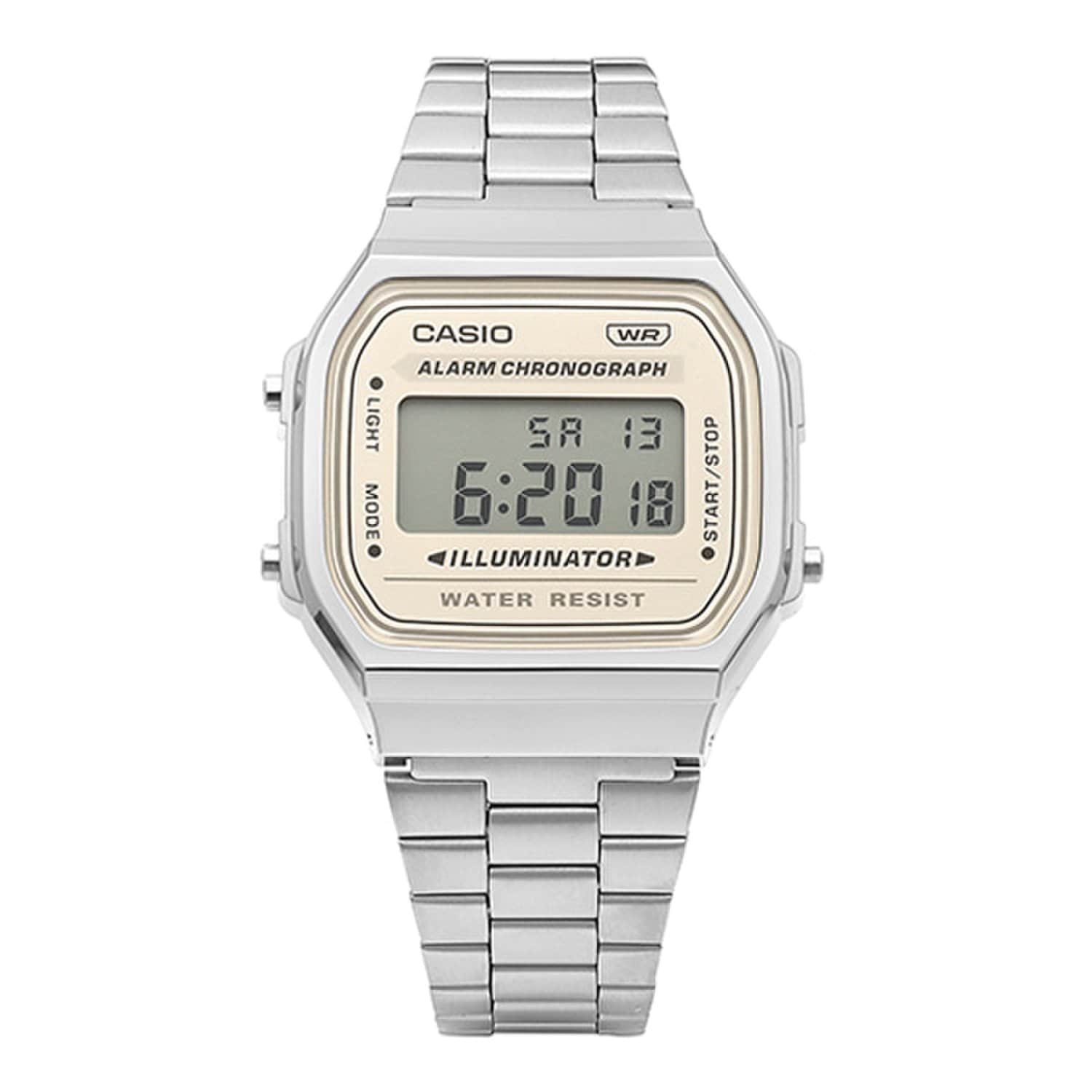 [Casio] A168WA-8AYDF (A168WA-8A) Цифровые квадратные винтажные ретро-часы унисекс из металла