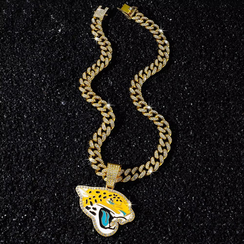 Jewelry for Resellers New Men's Natural Stone Chain Sporty Style Personalized Flat Leopard Head Pendant Necklace Gift