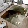1pc Fire and Blood Office Carpet Chair Mats, Home Decor Mat Fantasy Theme Mat Durable Mat, Dragon Decor,Suitable for Fantasy Theme Lovers