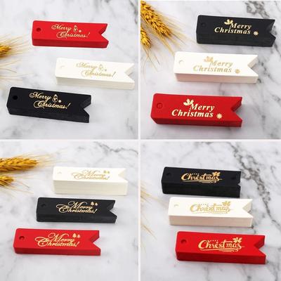 100Pcs Hanging Decoration Gift Labels White Red Paper Cake Decor Tag  Festive & Party Supplies