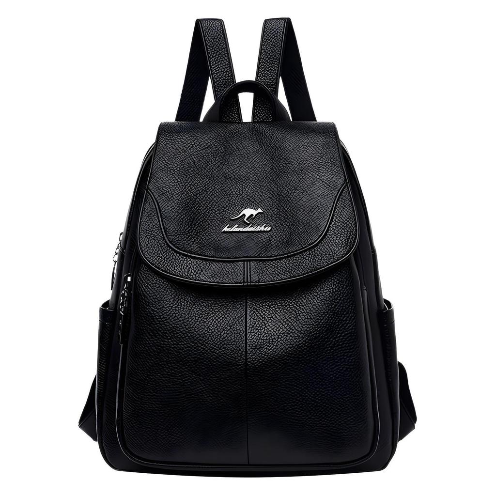 2024 Women's Casual Soft Leather Backpack - Large Capacity All-Match Schoolbag & Travel Bag