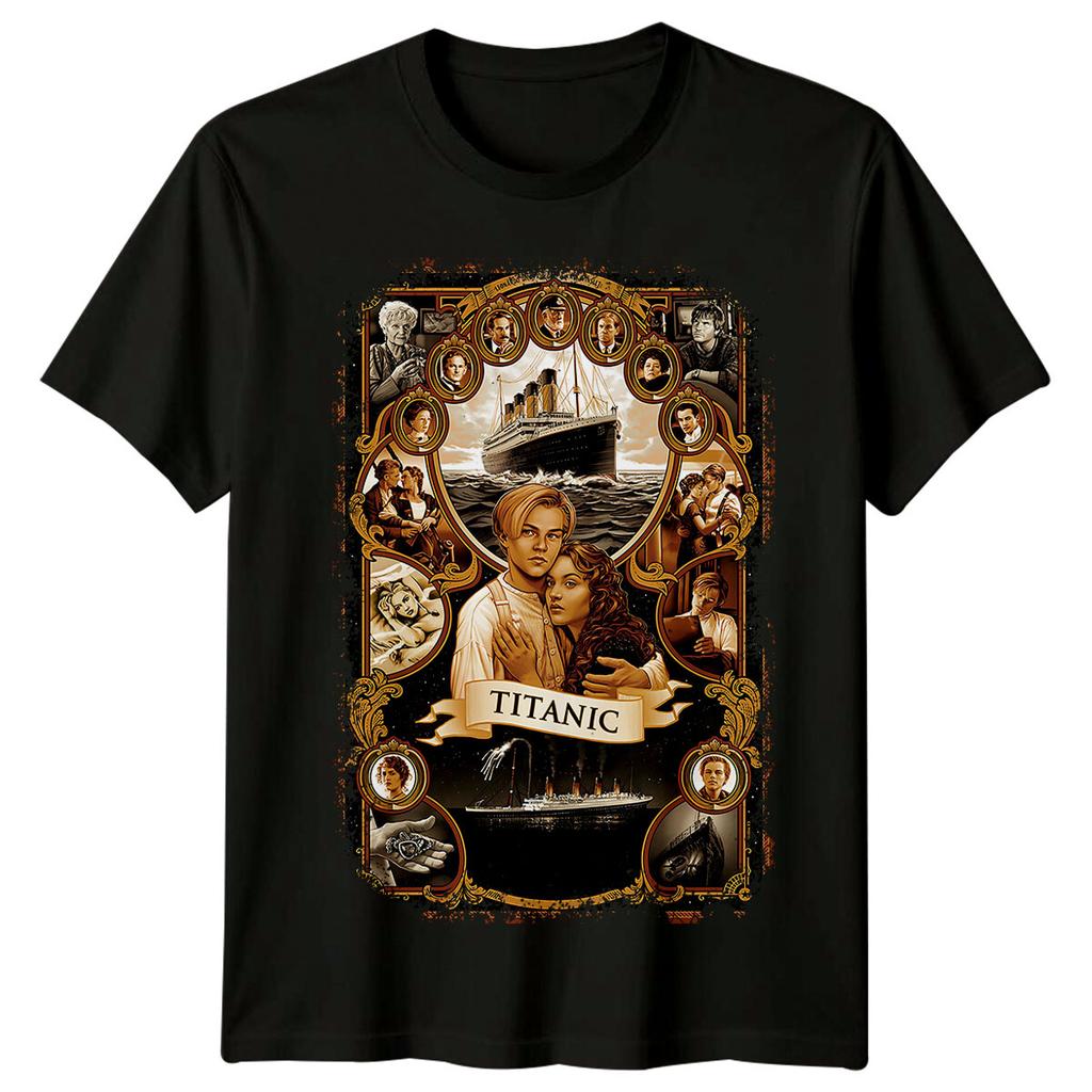 Titanic (1997) Vom Filmposter inspiriertes T-Shirt Retro 90er Jahre Tee Unisex