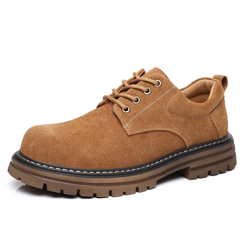 Casual men's thick soled leather shoes Fashionable minimalist design style Outdoor leisure walking office party youth shoes