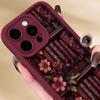 Book flower pattern phone case suitable for iPhone 17 16 15 14 13 12 11 Pro/Max/Plus anti drop and shockproof back cover