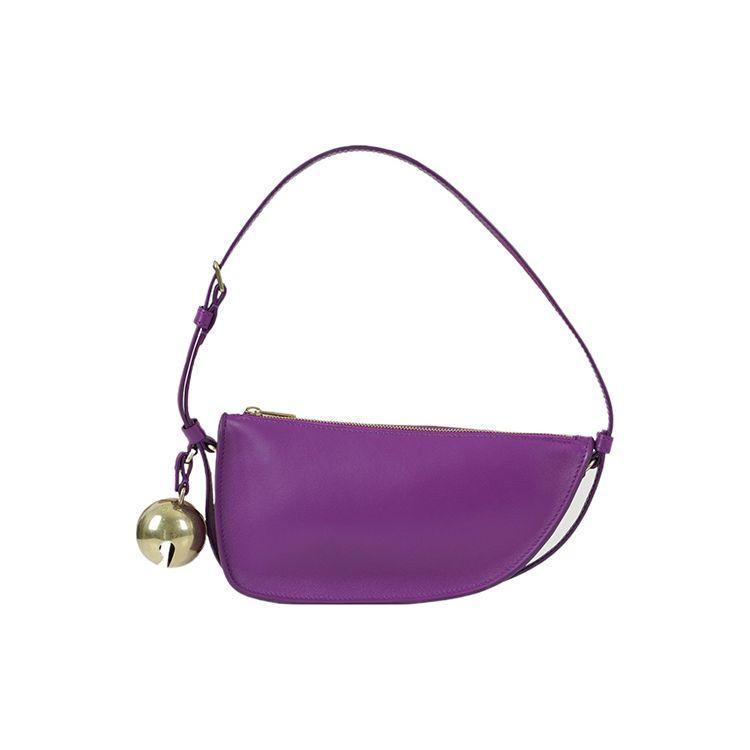 Burberry Goldene Beschläge Kleine Kalbsleder Crossbody Umhängetasche Damen Taschen Lila 8075573