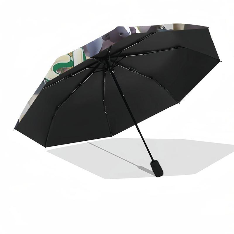 1pc Sheep Shaun Automatic Folding Umbrella, Portable Collapsible Design, Casual Outdoor Accessory L1127126