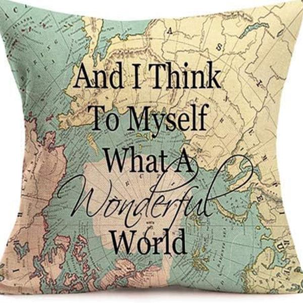 American Retro Printed Linen Pillowcase Living Room Sofa Office Pillow Car Cushion Cover