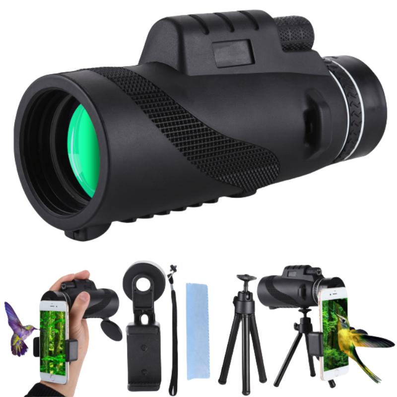 80x100 Draagbare Zoom HD 5000M Opvouwbare Afstandsbediening Mini Krachtige Telescoop Geschikt voor Jacht, Sport Buiten Kamperen en Reizen